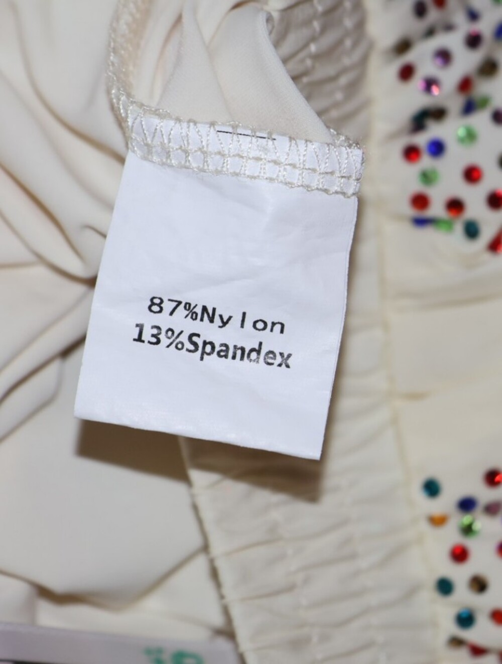 Queen Of Sparkles Gameday Cream Rhinestone Active Shorts. - Picture 10 of 12